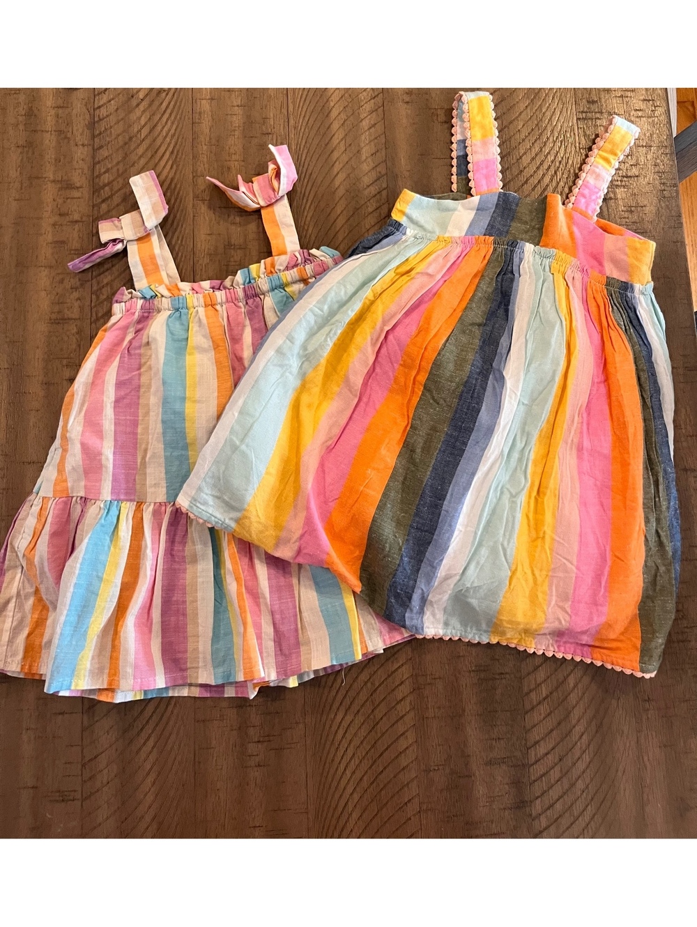 Bundle (2) Girls Rainbow Dresses 18M/2T